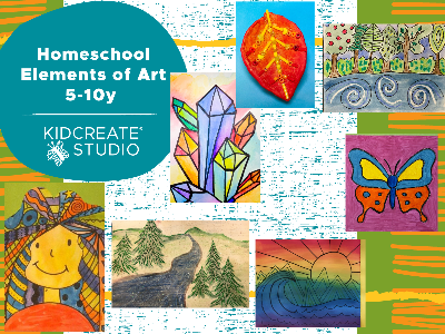 Kidcreate Studio - Aliso Viejo. Homeschool Elements of Art Weekly Class (5-10 Years)